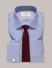 Hawes & Curtis Non-Iron Blue & White Stripe Slim Shirt Blue/White