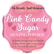 Pink Candy Sugar Scented Dusting Powder, Body Powder with Arrowroot, Talc-Free