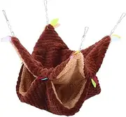 BCOATH Pet Hammock Guinea Pig Hamster Bed Hamster Hammocks Funny Interesting Chinchilla Bed Resting Pet Nest Small Animal Hammock Rat Hammock Hamster Supplies Coffee Flannel