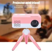 Mini Portable LED Projector Home Theater Video Media Player White Pink AU Plug