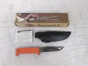 Rare Casexx Large Fixed Blade Utility Knife - G10 Orange Grips With Sheath - New