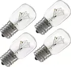 Whirlpool GE Microwave Light Bulbs 40W 125V E17 - 4-Pack High Temp Resistant