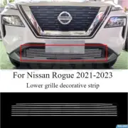 Fit Nissan Rogue 2021-2023 Chrome Front Lower Mesh Grille Grill Cover Trim
