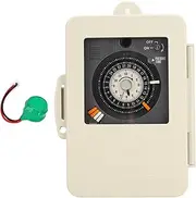 Mechanical Timer 96 Switch Segments Accurate Timing Industrial Appliance Timer for Agricultural Irrigation Lighting Control Garage Door Workshops Sturdy Plastic Construction
