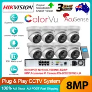 Hikvision 12MP AcuSense 8CH 8POE CCTV System Kit 8MP ColorVu IP Camera MIC Lot