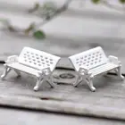 Model Bench Chair Model Train Park Layout Safe White Benches 1:87 HO Scale