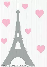 Crochet Pattern/Patterns - EIFFEL TOWER Afghan Pattern