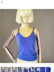 Emilio Pucci Blue Cashmere Sweater Knit Tank Top NWT with flaws 4