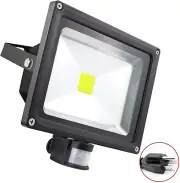 50W Motion Sensor LED Flood Light 6000K Daylight White 6000lm(MAX) IP65 Waterpro