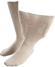 [IOMI] FOOTNURSEExtra Wide Oedema Socks 1 Pair Unisex/Mens Size 9-11UK Beige