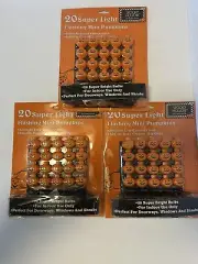 3 Packages 1998 Spooky Hollow 20 Super Light Flashing Mini Pumpkins NOS