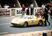 Pierre Dumay Getting A Push Start In A Ferrari 250Lm Old Motor Racing Photo