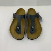 Birkenstock New w/ Box Gizeh Blue Oiled Leather Regular Width - Select Size