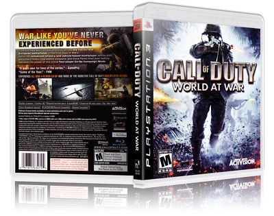 Call Of Duty: World At War Replacement PS3 Cover and Case. NO GAME!!