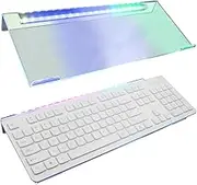 RGB Acrylic Computer Keyboard Stand, LED Backlit Keyboard Stand Tray, Gaming Keyboard USB Interface Titled Keyboard Stand for Easy Ergonomic Typing and Working Office Desk, Home, School (0.95)