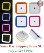 Plug-In Night Light Warm White LED Nightlight Dusk-To-Dawn Sensor