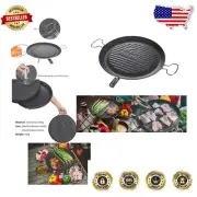 Aluminum Nonstick Camping Griddle - 31cm Portable Pan for All Outdoor Meals