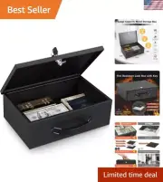 Compact & Lightweight Fireproof Document Safe with Key Lock - 12.8'' x 8.4''