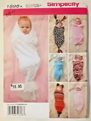 Simplicity Pattern 1898 Baby Costume Swaddling Sacks & Hats Sewing Project (H)