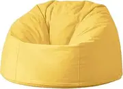 UYSOFRCV Bean Bag Chair Cover Lounger Seat Soft Beanbag Chair Cover (Without Filling) for Kids and Adults Comfy Floor Lounger Bedroom Bean Bag Cover,Yellow
