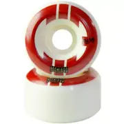 Reckless CIB Street 55mm 98a Rollerskate Wheels White Red 4 Pack