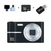 4k HD Digital Camera, 50 Million Photos Kids Camera 16x Zoom Anti Shaking Proof Home Portable Mini Photography Cameras Color Black