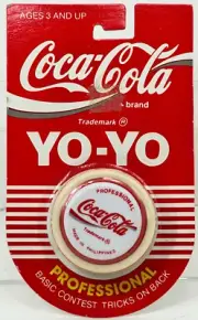 Coca-Cola Jack Russell Professional Yo-Yo White/Red New on Card Vintage 1989