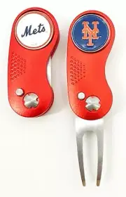 GOLF SWITCHBLADE New York Mets NY DIVOT REPAIR TOOL + Ballmarker Red
