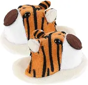 Toddmomy 1 Pair Miniature Plush Slippers for Dolls Cute Animal Themed Winter Footwear Soft and Comfortable Doll Shoes Fashion Accessories for Dress Up