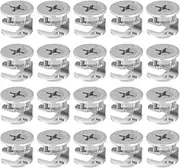 Ruisenda 20 Pieces Furniture Cam Lock Fasteners 15mm x 12mm Furniture Cam Lock Nut Connectors Fittings for Cabinet Drawer Wardrobe Panel Connecting