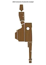 2003 Centurion Avalanche Cockpit Pad Boat EVA Faux Foam Teak Deck Flooring Mat