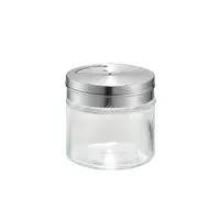 在飛比找PChome24h購物優惠-日本進口 不鏽鋼蓋玻璃調味罐100ML