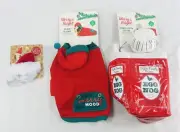 Guinea Pig Christmas Costume Lot Santa Hat Pajamas Egg Nog Carton