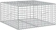 Gabion Basket with Cover 100x100x50cm Galvanised Iron - Sturdy Garden Planter for Outdoor & Landscaping - Durable Rust-Resistant Design