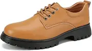 [Veroders] Women's Wingtip Brogue Oxfords Dress Pumps Platform Lace-Up Round Toe Oxfords Chunky Pumps Business Classic Formal School