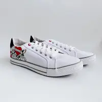 在飛比找Yahoo!奇摩拍賣優惠-美國百分百【全新正品】ed hardy 休閒鞋 ED 帆布鞋