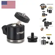 Mini Ball Head, Tripod Head with 1/4" hot Shoe, 360° Rotatable Ball Heads Cam...