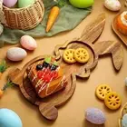Bunny Shaped Cutting Board Wood Cheese Board for Carving Meat Bread Fruits