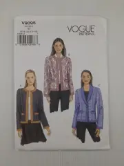 Vogue Sewing Pattern 9095 V9095 Misses Lined Jacket 3 styles Size 6-14 NEW