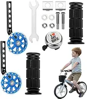 Training Wheels for 20 Inch Bike,Thicken Stronger Mute Wheel | Adjustable Stabilizer with Alarm Ring and Handlebar Grips for Boy Girls