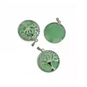 Natural Green Aventurine Gemstone Tree of Life Pendant - GEM171