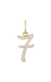 [Marlo Laz] 14K Yellow Gold Pave Number Charm