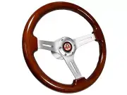 1968-78 Ford Mustang GT500 6-Bolt Brush Mahogany Wood Steering Wheel Kit, GT500 (for: Ford)