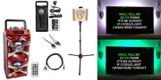NYC Acoustics Home Karaoke Quarantine Family Activity Singing Machine w/LED