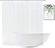 Extra Wide Shower Curtain Liner 108 x 72, Waterproof Heavy Duty Clear Vinyl Shower Liner for Bathroom and Bathtub, 18 Plastic Hooks, Mildew Resistant