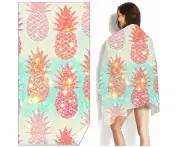 1 Double-Sided Loop Pineapple Beach Towel Cross-Border Microfiber Adult Swimming Bath Towel Dry Double-Sided Velvet,Style2