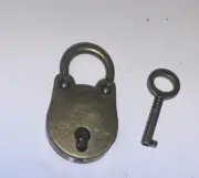 Lock Padlock W/ Key Mini 1” Inch Tiny Metal Collectible Novelty