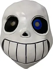 LePyCos Sans Undertale Mask with Blue Eye Latex Cosplay Costume Halloween Game Prop