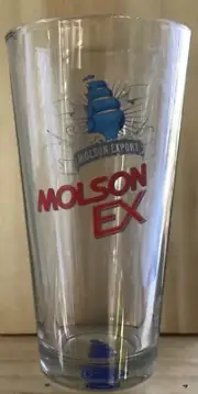 MOLSON EX BEER Clear Glass Pint Glass Libby USA Vintage Rare NOS