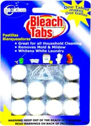 10Pks Make 10 GALLONS- Magichem STRONGEST BLEACH TABLETS - Low as 32¢/gallon 10z